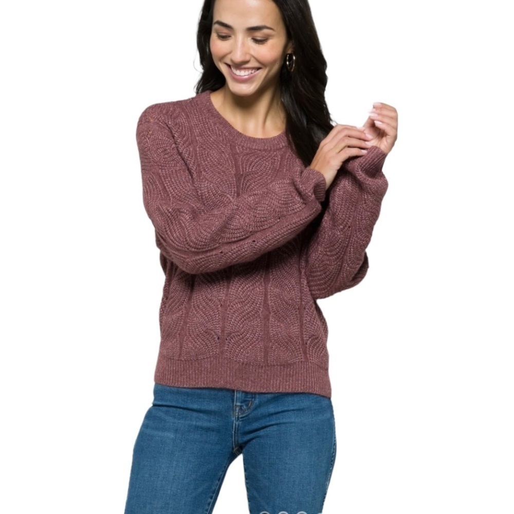 Vero Moda x Stitch‎ Fix Lydie Crewneck Pullover Sweater Purple NWT